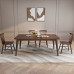 Nordic Solid Wood Dining Table Set Small Apartment Walnut Color Modern Minimalist Rectangular Dining Table Nordic Solid Wood Dining Table Set Small Apartment Walnut Color Modern Minimalist Rectangular Dining Table