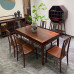 New Chinese Ebony Wood Dining Table Set for Home New Chinese Ebony Wood Dining Table Set for Home