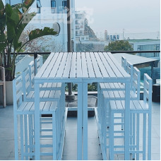 Outdoor Waterproof White Bar Table Chairs
