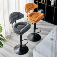 Modern Minimalist Barstool Swivel Cashier Lift Home High Footstool Backrest Upscale