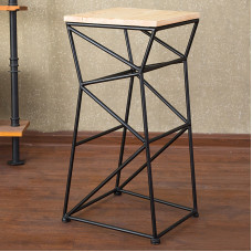 Loft Simple Geometry Steel Bar Stool