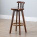 Retro Swivel Barstool Modern Minimalistic Solid Wood Backrest American Tall Stool Creative Cafe Bar Chair