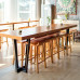 Iron Coffee Cafe High Bar Table Solid Wood Small Round Table Bar Table Card Seat Home Bar Table Milk Tea Shop Table Chairs