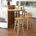 Nordic Bar Stools Wooden Stools Home Benches Simple Bar Chairs Tea Shop Bar Stools