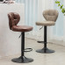 Modern Minimalist Barstool With Height Swivel Backrest Modern Minimalist Barstool With Height Swivel Backrest