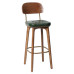 Wooden Barstool Light Luxury Modern Simple Barstool Cashier Stool Backrest High Stool Home Use