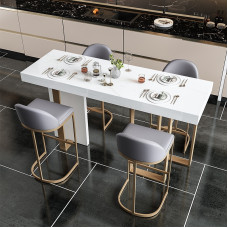 Scandinavian Luxury Marble Bar Table for Home Living Room Partition Small Space Modern Minimalist Integrated Table