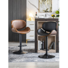 European Bar Counter Stool Adjustable Leather Luxury Home Front High Stool