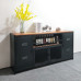 Industrial Style Buffet Sideboard Iron Storage Cabinet Tea Table Retro Dining Prep Cabinet Bar Wine Cabinet Cupboard