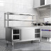 Stainless Steel Kitchen Cabinet Storage Country Kitchen Vintage Bowl Cabinet Stove Cabinet Unit