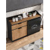 American Solid Wood Sideboard Credenza Wine Cabinet Commercial Tea Water Cabinet Prep Cabinet Wall Mounted Storage Cabinet