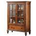 American Wine Cabinet Solid Wood Double Door Cabinet Tempered Glass Edge Cabinet Small Dining Room Storage Cabinet