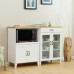 Solid Wood Dining Table Cabinets With Door Storage