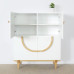 Square Cabinet Side Cabinet White Paint Storage Cabinet