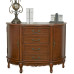Solid Wood Decoration Side Cabinet Round Wine Cabinet