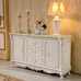 Solid Wood Simple French-Style Wine Cabinet Storage Cabinet White