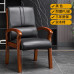 Wooden Meeting Chair Home Comfortable Office Chess Conference Leather Boss Chair Four Legs Wooden Meeting Chair Home Comfortable Office Chess Conference Leather Boss Chair Four Legs