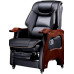 American Boss Leather Solid Wood Class Office Electric Massage Chair Cowhide Computer Chair Home Use