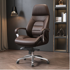 Leather Boss Chair Comfortable Long Sitting Business Luxury Swivel Home Computer Chair Reclinable Leather Boss Chair Comfortable Long Sitting Business Luxury Swivel Home Computer Chair Reclinable