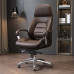Leather Boss Chair Comfortable Long Sitting Business Luxury Swivel Home Computer Chair Reclinable Leather Boss Chair Comfortable Long Sitting Business Luxury Swivel Home Computer Chair Reclinable