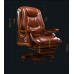 Leather Executive Office Desk Chairs Reclining Massage Computer Chair Solid Wood Home Office