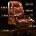 Leather Executive Office Desk Chairs Reclining Massage Computer Chair Solid Wood Home Office
