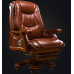 Leather Executive Office Desk Chairs Reclining Massage Computer Chair Solid Wood Home Office