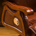 Leather Executive Office Desk Chairs Reclining Massage Computer Chair Solid Wood Home Office