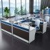Four Person Office Desk Partition Computer Desk Chair Set Six Person Employee Desk Four Person Office Desk Partition Computer Desk Chair Set Six Person Employee Desk
