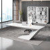 Modern White Lacquer Executive Desk