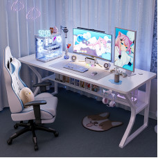 White Gaming Computer Desk Office Home Set Simple Bedroom Study Writing Desk White Gaming Computer Desk Office Home Set Simple Bedroom Study Writing Desk