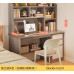 All in One Student Desk Bookshelf Computer Table Home Office Bedroom Writing Desk Study Table Workstation Table