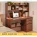 All in One Student Desk Bookshelf Computer Table Home Office Bedroom Writing Desk Study Table Workstation Table