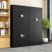Black Electronic Secure Cabinet Office Password File Cabinet Fingerprint Lock Data Archive Cabinet Thick Iron Sheet Safe