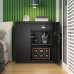 Black Electronic Secure Cabinet Office Password File Cabinet Fingerprint Lock Data Archive Cabinet Thick Iron Sheet Safe