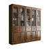 Chinese Solid Wood Bookcase with Glass Door Floor Combination Chinese Solid Wood Bookcase with Glass Door Floor Combination