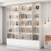 Customized Bookshelf with Glass Door Wall to Ceiling in Modern Living Room Customized Bookshelf with Glass Door Wall to Ceiling in Modern Living Room