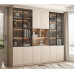Light Luxury Bookshelf Cabinet Combination With Glass Door Custom Storage Cabinet Home Whole Wall Solid Wood Bookcase