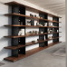 Nordic Iron Wood Wall Bookshelf Floor Cabinet Office Tier Industrial Style Book Room Storage Shelf Display Shelves