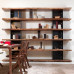 Nordic Iron Wood Wall Bookshelf Floor Cabinet Office Tier Industrial Style Book Room Storage Shelf Display Shelves