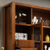 New Chinese Solidwood Bookcase Closet with Glass Doors New Chinese Solidwood Bookcase Closet with Glass Doors