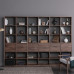 Minimalist Japanese Black Walnut Bookshelf Storage Customizable With Wood Wax Oil