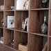 Minimalist Japanese Black Walnut Bookshelf Storage Customizable With Wood Wax Oil