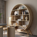 Modern Luxury Chinese Style Bookshelf for Office and Study