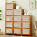 Modern Minimalist Dustproof Grid Cabinet Combination Standing Narrow Storage Wardrobe Object Shelf Freestanding Solid Wood Modern Minimalist Dustproof Grid Cabinet Combination Standing Narrow Storage Wardrobe Object Shelf Freestanding Solid Wood