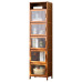 Modern Minimalist Dustproof Grid Cabinet Combination Standing Narrow Storage Wardrobe Object Shelf Freestanding Solid Wood Modern Minimalist Dustproof Grid Cabinet Combination Standing Narrow Storage Wardrobe Object Shelf Freestanding Solid Wood