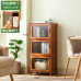 Modern Minimalist Dustproof Grid Cabinet Combination Standing Narrow Storage Wardrobe Object Shelf Freestanding Solid Wood Modern Minimalist Dustproof Grid Cabinet Combination Standing Narrow Storage Wardrobe Object Shelf Freestanding Solid Wood