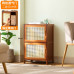 Modern Minimalist Dustproof Grid Cabinet Combination Standing Narrow Storage Wardrobe Object Shelf Freestanding Solid Wood Modern Minimalist Dustproof Grid Cabinet Combination Standing Narrow Storage Wardrobe Object Shelf Freestanding Solid Wood