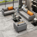 Office Sofa Coffee Table Set Reception Hall Meeting 3 Person Nordic Minimalist Small Leather Sofa Chair Office Sofa Coffee Table Set Reception Hall Meeting 3 Person Nordic Minimalist Small Leather Sofa Chair