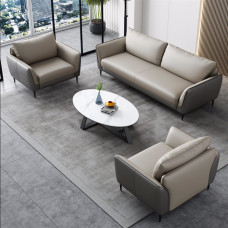 Leather ThreePerson Business Reception Set Leather ThreePerson Business Reception Set